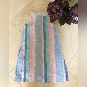 Women Vineyard Vines 100 % Linen Dress Size 4.